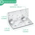 20 Pcs Corner Brace for Wood Small Angle Brackets Versatile L Brackets with Reinforing Ribs,Anti-Rust and Reinforcing,2MM Thickness,2.36x1.26x1.26in
